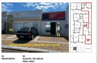 Sala comercial para alugar em nova paulínia de 63.00m² com 1 garagem