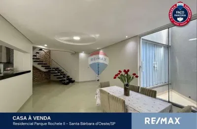 Casa para venda em residencial parque rochele ii de 238.00m² com 3 quartos, 1 suite e 2 garagens