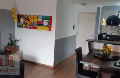 Apartamento para venda em taboão de 77.00m² com 3 quartos, 1 suite e 2 garagens