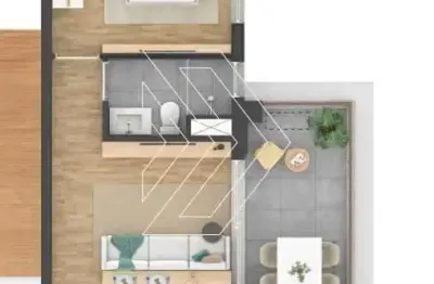 Apartamento para venda em pinheiros de 43.00m² com 1 quarto e 1 garagem