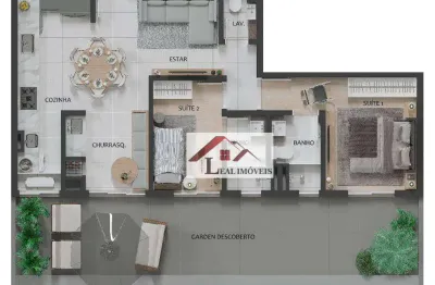 Apartamento para venda em barcelona de 108.00m² com 2 quartos, 2 suites e 2 garagens