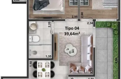 Apartamento para venda em vila esperança de 30.00m² com 1 quarto