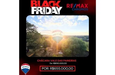 Chácara para venda em vale das paineiras de 184.00m² com 2 quartos e 3 garagens