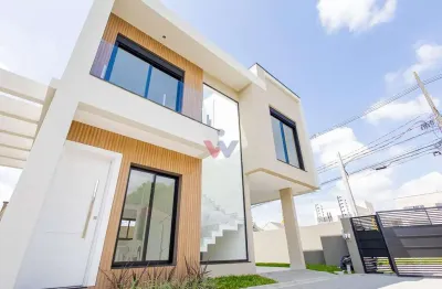 Sobrado para venda em boqueirão de 117.00m² com 3 quartos, 1 suite e 2 garagens