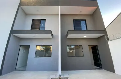 Sobrado para venda em loteamento residencial e comercial flamboyant de 83.00m² com 2 quartos, 2 suites e 2 garagens