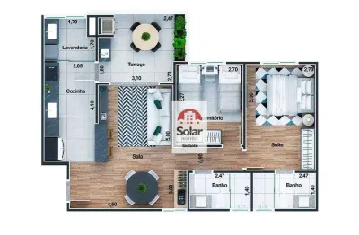 Apartamento para venda em vila jaboticabeira de 76.00m² com 2 quartos, 1 suite e 1 garagem