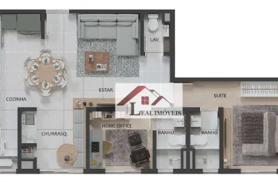 Apartamento para venda em barcelona de 69.00m² com 2 quartos, 2 suites e 2 garagens