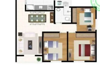 Apartamento para venda em vila araguaia de 65.00m² com 3 quartos e 1 garagem