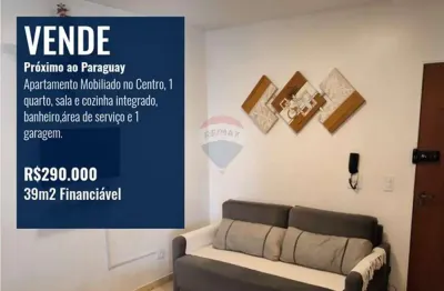 Apartamento para venda em centro de 39.00m² com 1 quarto e 1 garagem