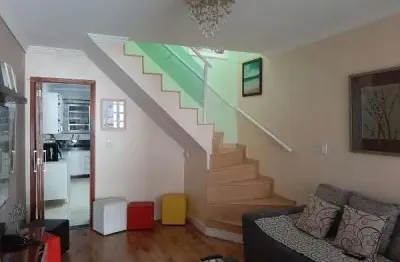 Sobrado para venda em jardim popular de 125.00m² com 3 quartos, 1 suite e 2 garagens