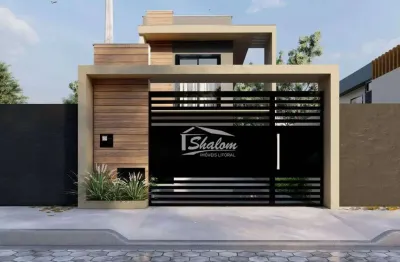 Sobrado para venda em balneário dos golfinhos de 78.00m² com 2 quartos, 2 suites e 2 garagens