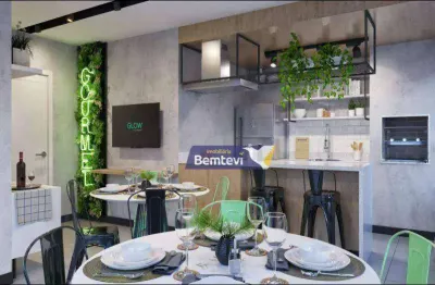 Apartamento para venda em novo mundo de 61.00m² com 1 quarto e 2 garagens