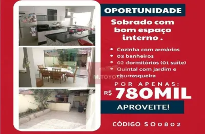 Sobrado para venda em vila moreira de 120.00m² com 2 quartos, 1 suite e 2 garagens