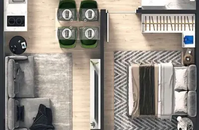 Apartamento para venda em vila suzana de 33.00m² com 1 quarto e 1 garagem