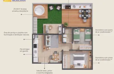 Apartamento para venda em viva parque altus de 76.00m² com 2 quartos e 2 garagens