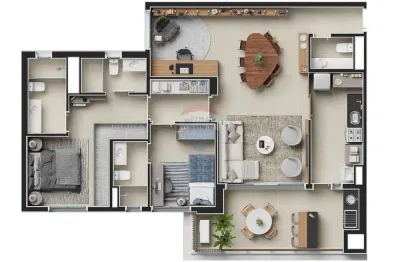 Apartamento para venda em condomínio villa buenos aires de 110.00m² com 2 quartos, 2 suites e 2 garagens