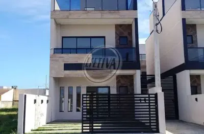 Sobrado para venda em matinhos de 260.00m² com 3 quartos, 1 suite e 2 garagens