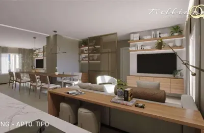 Apartamento para venda em campo comprido de 87.00m² com 3 quartos, 1 suite e 1 garagem