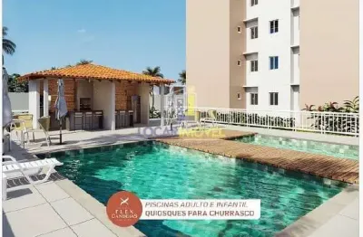 Apartamento para venda em candeias de 43.00m² com 2 quartos e 1 garagem