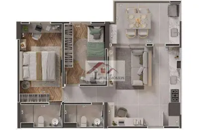 Apartamento para venda em paraíso de 68.00m² com 2 quartos, 1 suite e 1 garagem