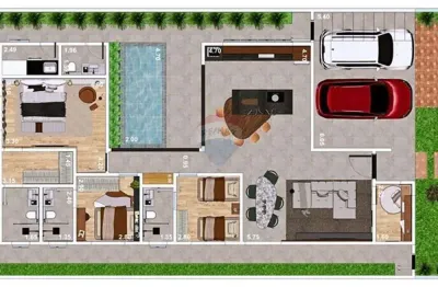 Casa de condomínio para venda em portal da mata de 162.00m² com 3 quartos, 3 suites e 4 garagens