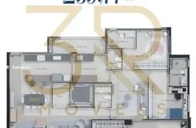 Apartamento para venda em jardim manoel penna de 259.00m² com 3 quartos, 3 suites e 5 garagens