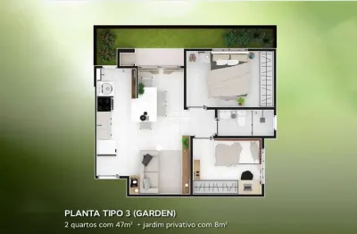 Apartamento para venda em Santa Terezinha de 47.00m² com 2 Quartos