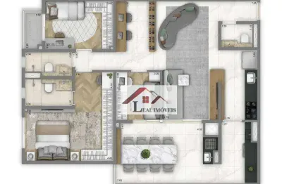 Apartamento para venda em Jardim de 104.00m² com 3 Quartos, 1 Suite e 2 Garagens