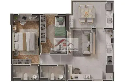 Apartamento para venda em Paraíso de 68.00m² com 2 Quartos, 1 Suite e 1 Garagem