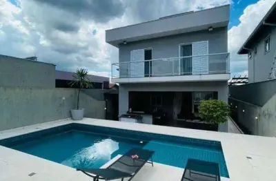 Casa completa com piscina e churrasqueira no condomínio terras de atibaia i