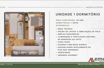 Apartamento com 1 dormitório à venda, no itapetininga - atibaia/sp