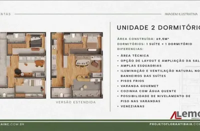 Apartamento com 2 dormitórios à venda, no itapetininga - atibaia/sp