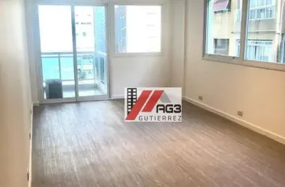 Sala reformada com ar condicionado, varanda e vaga nos jardins
