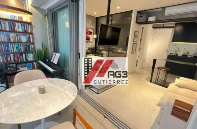 Studio completamente mobiliado com estrutura de hotel, varanda e vaga de garagem ao lado da avenida e metrô faria lima
