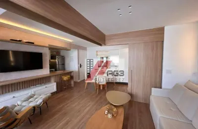Apartamento totalmente mobiliado e reformado com 2 dormitórios, suíte, vaga e lazer completo na pompeia