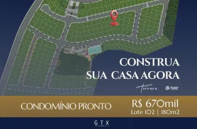 Terreno em condomínio - 179,48m² terrara - condomínio clube pilarzinho - pronto para construir