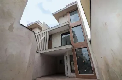 Sobrado triplex moderno à venda no bairro portão com 3 quartos e ático/terraço com churrasqueira