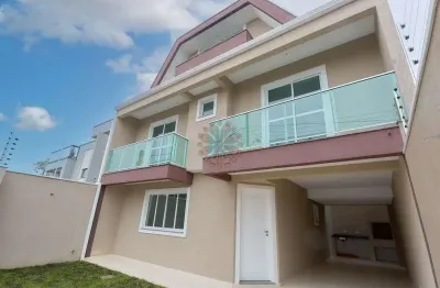 Sobrado independente em santa felicidade com suíte, ático e 2 vagas de garagem   