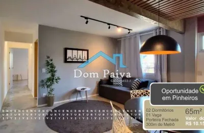 Apartamento com 2 quartos à venda na rua cardeal arcoverde, 2237, pinheiros, são paulo, 65 m2 por r$ 595.000