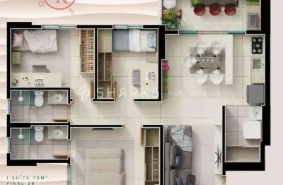 Apartamento com 3 quartos à venda na Av. T-, 3, Setor Bueno, Goiânia