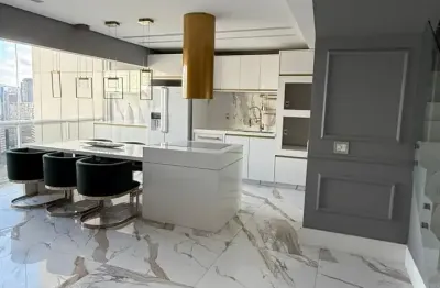 Cobertura triplex 18 do forte. 3 dorms 2 vagas. 170m2 mobiliado