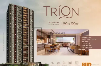 Tríon jardim paulistano para morar ou investir: planta 99,92m² até 2 suítes