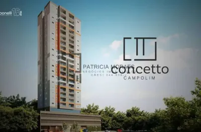 Concetto campolim: moderno apartamentos de 144,29, 2 dormit. 2 vagas