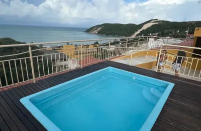 Apartamento  mobiliado com vista para o mar – a 120m da praia de ponta negra