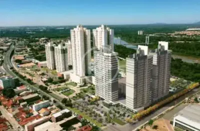 Apartamento no condomínio da construtora são benedito my sb.   bloco b apartamento 1007 -  10º andar - sol intermediário com vista para a app e o rio cuiabá.  área privativa de  53,51 m², com 2/4 send