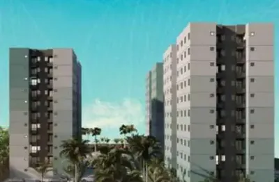 Apartamento novo, 48 m², 2 quartos, sacada, sala em 2 ambientes, cozinha, área de serviço, infra-estrutura para ar-condicionado, 2 elevadores.