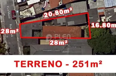 Terreno à venda de 251m² por 480 mil - penha de frança, são paulo, sp