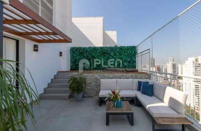 Cobertura mobiliada no brooklin com 2 suítes e 3 vagas, são paulo, sp