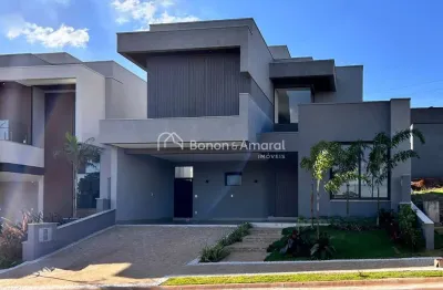 Casa contemporânea à venda no condomínio residencial santorini - paulínia/sp.