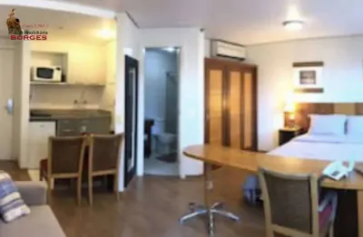 Moderno flat com 1 suíte, mobiliado, 1 vaga , serviços de hotelaria